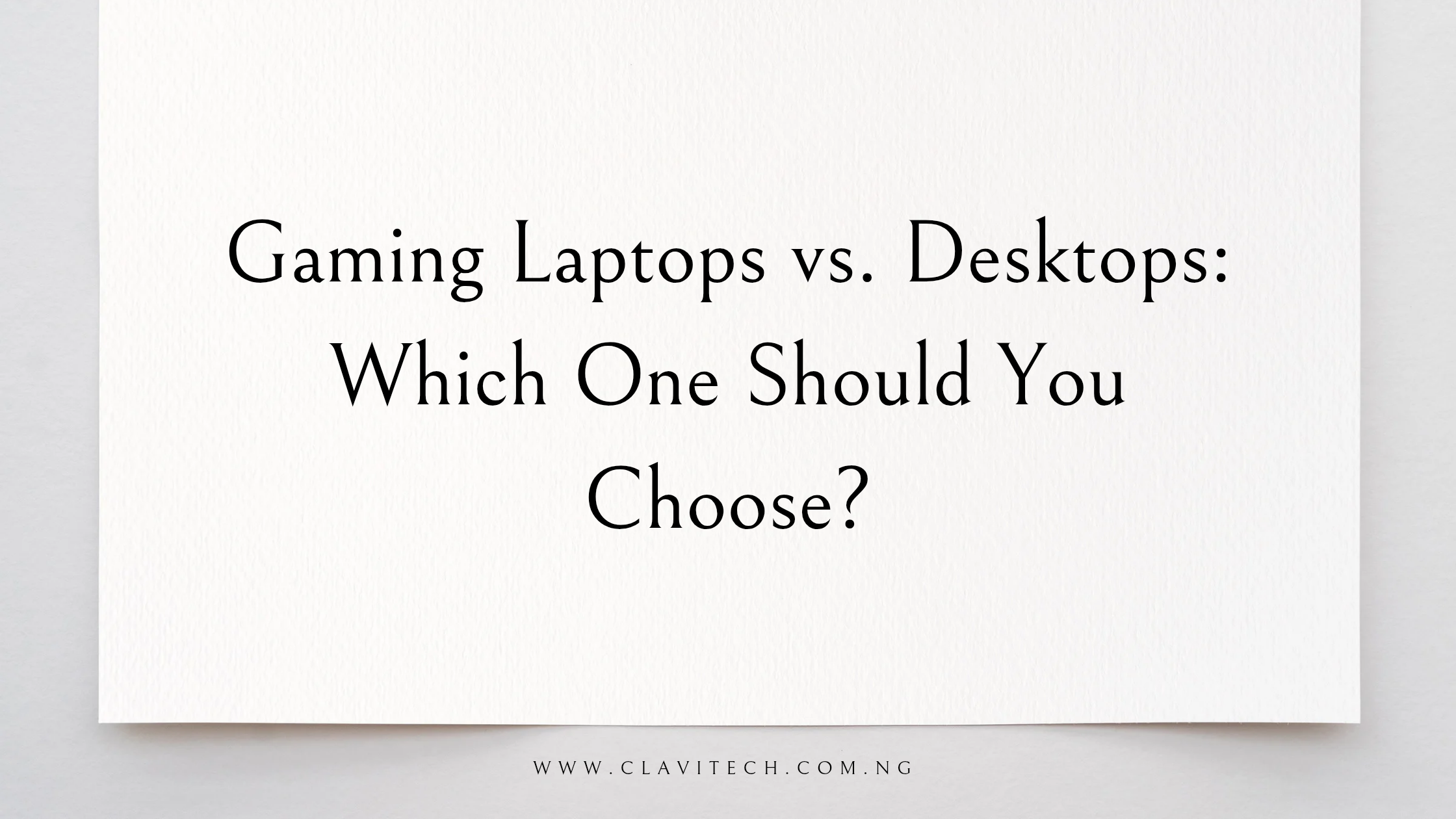 Gaming Laptops vs. Desktops: Which One Should You Choose in 2025?